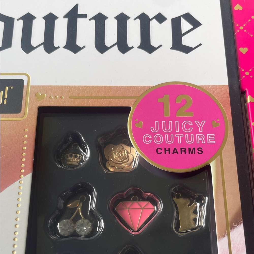Juicy Couture Pink and Black Charm Bracelet Kit NWT - Picture 8 of 9